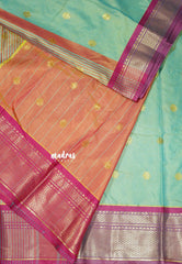 Dual shade bluish Green - Sico Gadwal semi silk