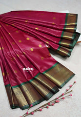 Reddish Pink Glow - Sico Gadwal semi silk