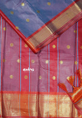 Dual shade Violet Blue - Sico Gadwal semi silk