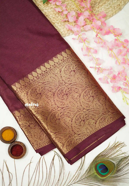 Durga - Traditional Banarasi warm silk saree - Maroon