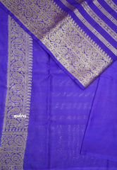 Durga - Banarasi warm silk horizontal zari weaving - Purple