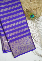 Durga - Banarasi warm silk horizontal zari weaving - Purple