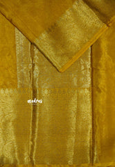 Golden yellow - Durga - Traditional Banarasi warm silk saree