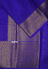 Violet blue - Durga - Traditional Banarasi warm silk saree