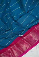 Dark Teal Blue - Fancy cotton Saree with Sungudi Design - Perfect for Office Wear | Summer Wear | Casual Wear