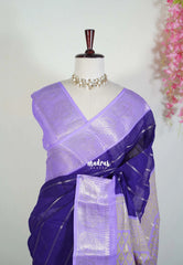 Violet Purple - Fancy cotton Saree with Sungudi Design with Peacock Border - Perfect for Office Wear | Summer Wear | Casual Wear