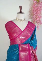 Dark Teal Blue - Fancy cotton Saree with Sungudi Design - Perfect for Office Wear | Summer Wear | Casual Wear