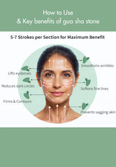 Gua Sha Facial Tool | Gua Sha Heart - Natural Jade Stone Massager | Face Sculpting | Reduce puffiness and facial tension
