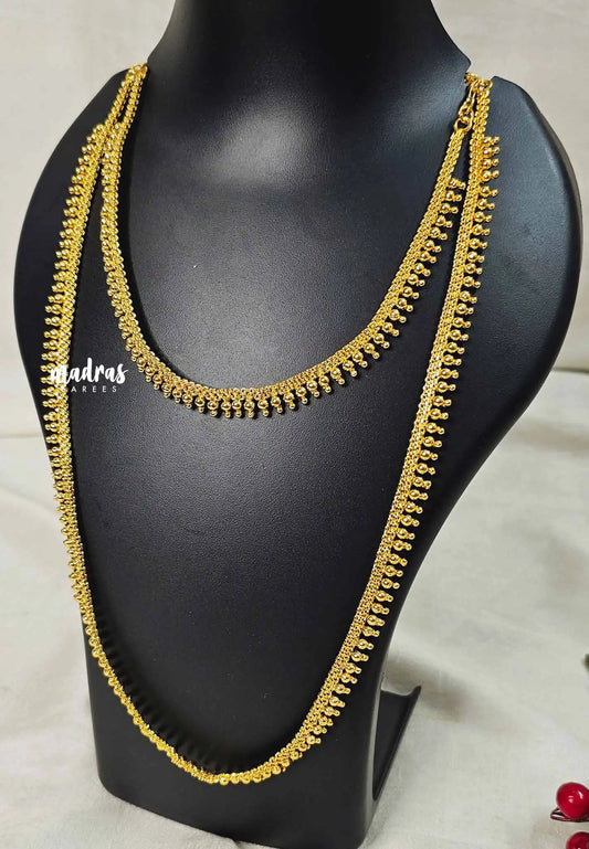 Aimpon traditional simple haaram and necklace set