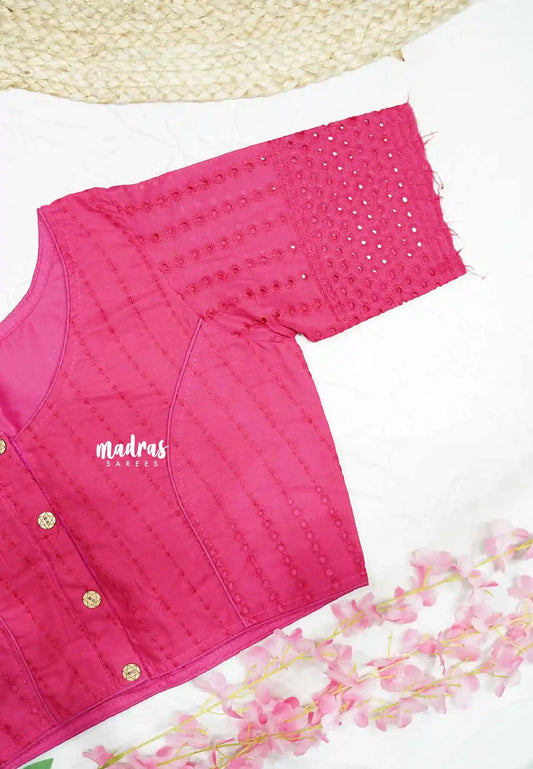 Rani Pink - Aazhi hakoba cotton blouse