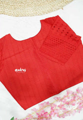 Red - Aazhi hakoba cotton blouse
