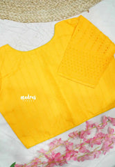 Mango Yellow 1 - Aazhi hakoba cotton blouse