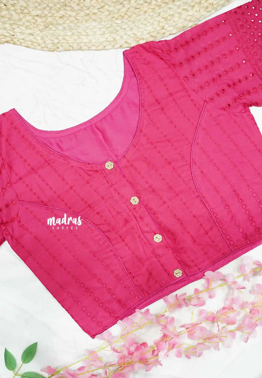 Rani Pink - Aazhi hakoba cotton blouse