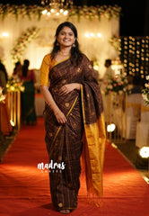 Coffee brown - Hamsavalli – Soft Silk Elegance rudraksham mayil kattam body