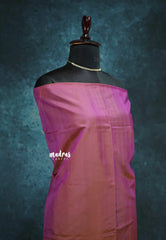 Mango yellow with Muted pink - Hamsavalli – Soft Silk Elegance saree with temple weaving rich pallu