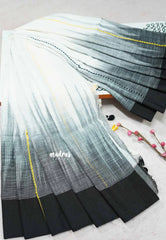 (PRE-BOOKING) 100 count Handmade Ikkat Khadi linen - Black and white