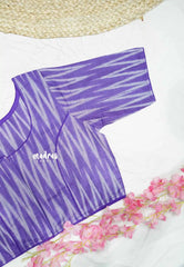 5 colors available - Ikkat print Pure cotton readymade blouse - Aazhi