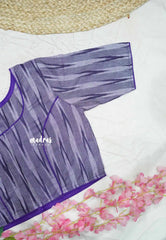 5 colors available - Ikkat print Pure cotton readymade blouse - Aazhi