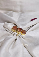 Carnelian Raw Stone Handmade Imported Contemporary Stack Adjustable Ring