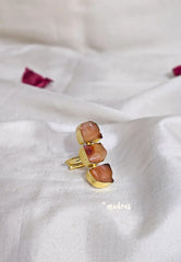 Carnelian Raw Stone Handmade Imported Contemporary Stack Adjustable Ring