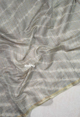 Steel Grey - Isha - Chanderi cotton with tie and dye print and kalamkari pallu - Perfect for Office Wear | corporate meetings | College wear