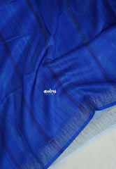 MS Amma Blue - Jasmine - Fancy Jute with Small Border - Perfect for Office Wear | Casual Wear