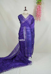 Rich Purple - Jasmine - Fancy Jute with Small Border - Perfect for Office Wear | Casual Wear