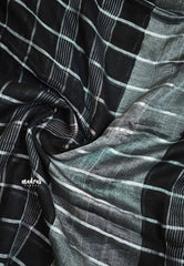 Pure Organic Jayshree Linen Checks body - Black