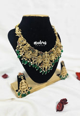 Aimpon - Traditional Lakshmi Rich Bridal Choker Necklace with Earrings