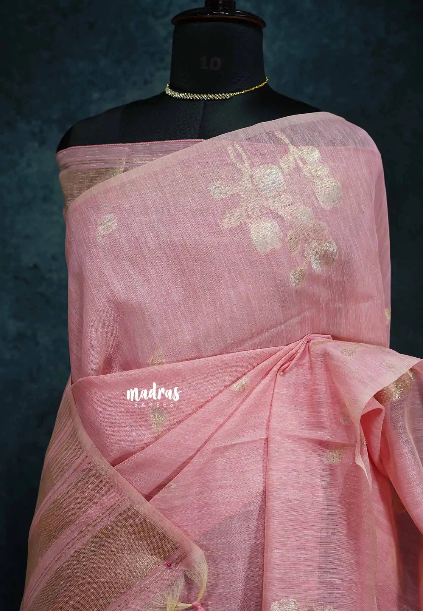 Pastel pink - Premium Jute Silk Saree with Zari Detailing – Handcrafted Elegance