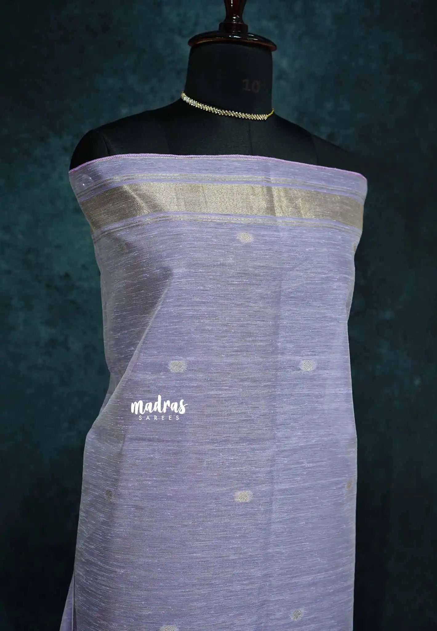 Pastel Lavender - Premium Jute Silk Saree with Zari Detailing – Handcrafted Elegance