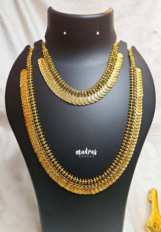 Aimpon Traditonal kaasu maalai haaram and necklace set