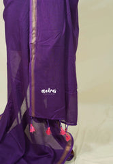Jamun Purple - Kalanjali Soft Chanderi Silk with Contrast Blouse Combo - Perfect for Office Wear