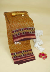 Magic Mustard Yellow - Kalanjali Soft Chanderi Silk with Ajrakh Prints