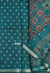 Wine Plum - Kalanjali Soft Chanderi Silk with Ajrakh Prints