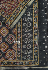 Majestic Maroon - Kalanjali Soft Chanderi Silk with Ajrakh Prints