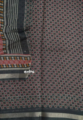 Majestic Maroon - Kalanjali Soft Chanderi Silk with Ajrakh Prints