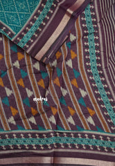 Teal Green - Kalanjali Soft Chanderi Silk with Ajrakh Prints