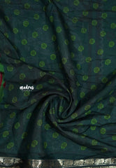 Green - Kalanjali chanderi silk with kalamkari kalahasti prints