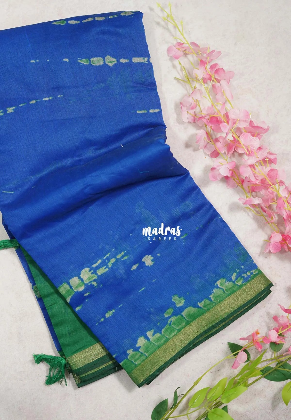 Cobalt Blue - Kalanjali Soft Chanderi Cotton with Shibori Prints - Best for Office Wear | Casual Wear