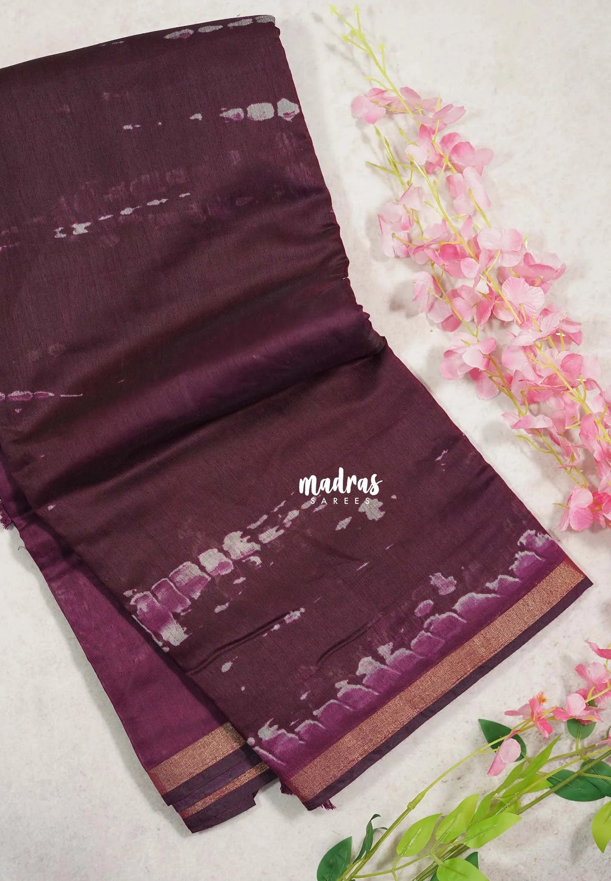 Wine Purple - Kalanjali Soft Chanderi Cotton with Shibori Prints - Best for Office Wear | Casual Wear