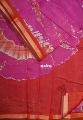 Magenta Pink - Kalanjali Soft Chanderi Cotton with Shibori Prints - Best for Office Wear | Casual Wear