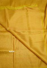 Kanchi softy silk saree yellow color all over zari weaves