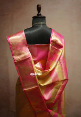 Thendral - Kanchi tissue silk Saree Temple border - Gold