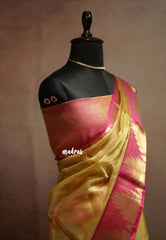 Thendral - Kanchi tissue silk Saree Temple border - Gold