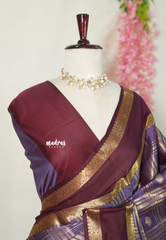 Lavender Purple - Kanimozhi - Soft Silk Saree Zari Weaving with Rettapet Border - Best for Wedding Functions