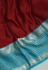 Majestic Maroon - Kanimozhi - Premium Soft Silk Plain with Rudraksham Border - Best for Wedding Functions