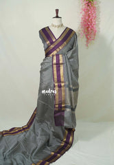 Black and White Checks - Kanimozhi - Premium Soft Silk Saree Checks with Rettapet Border - Best for Wedding Functions