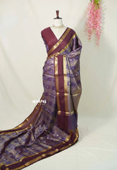 Lavender Purple - Kanimozhi - Soft Silk Saree Zari Weaving with Rettapet Border - Best for Wedding Functions