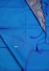 Premium Ananda blue Soft silk saree with diamond motif - Kanimozhi